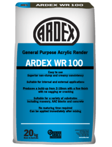 ARDEX WR 100 acrylic render