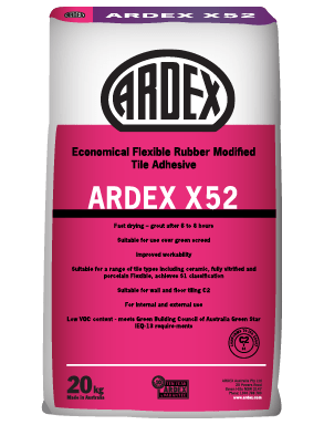ARDEX X 52 Economical rubber modified cement-based adhesive